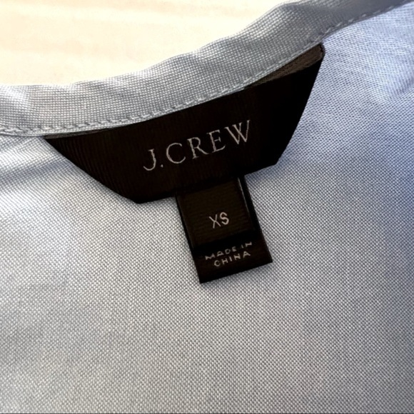 J Crew Light Blue Waist Tie Buttons Down Back Blouse Top. Size XS - Picture 3 of 6